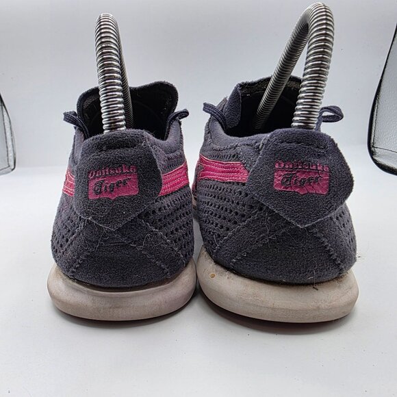 Asics Onitsuka Tiger Rio Runner Low Top Trainers Womens Size 7 Black Pink Shoes - Picture 5 of 13